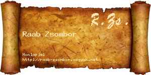 Raab Zsombor névjegykártya